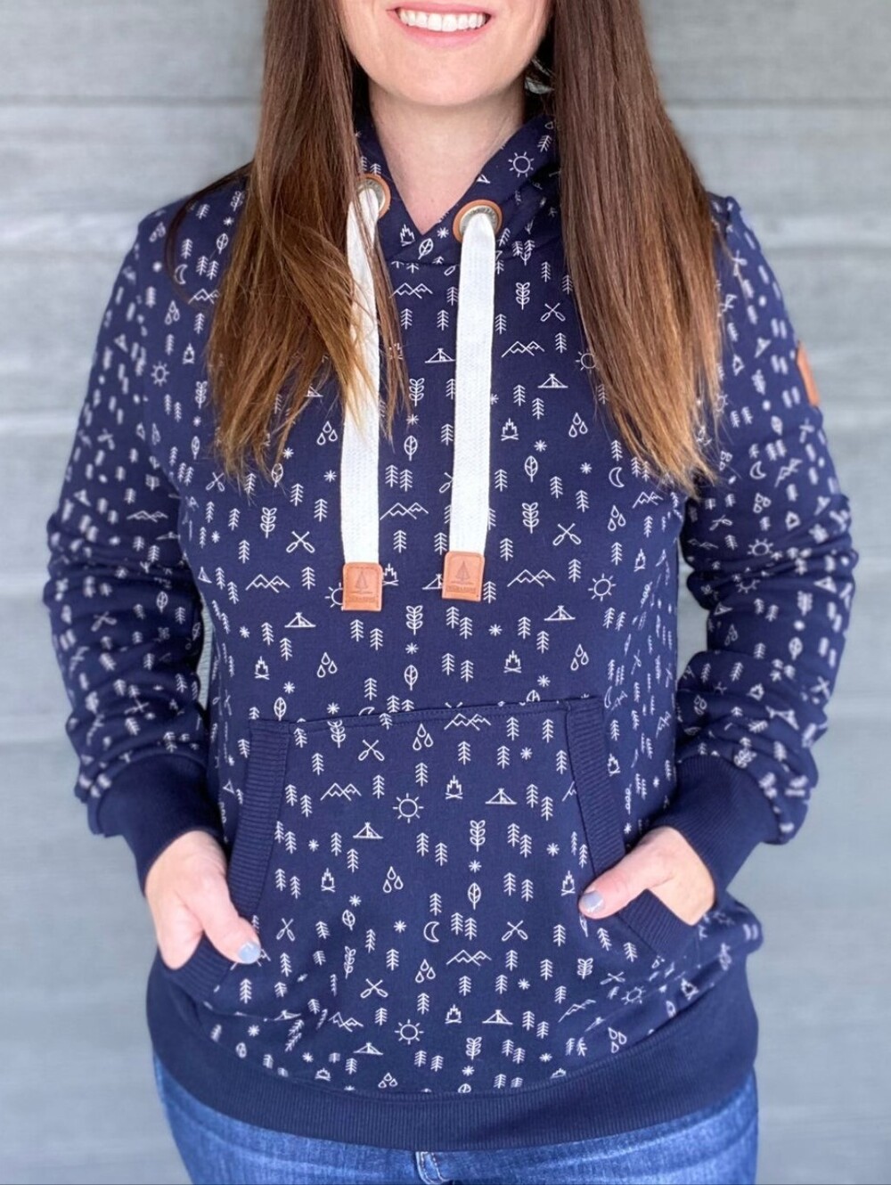 Wanakome Georgia- Great Outdoors Navy Womens Size XLarge